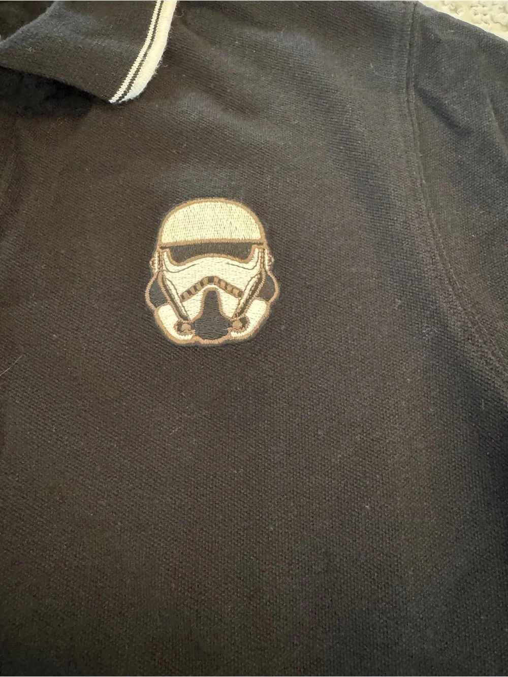 Gap Star Wars Stormtrooper Polo Shirt Boys XXL 14–16 Black